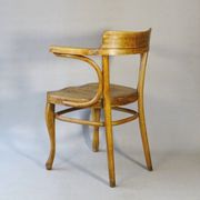 Thonet office chair No. 6150 from 1911, saddle wood seat - Bentwood -