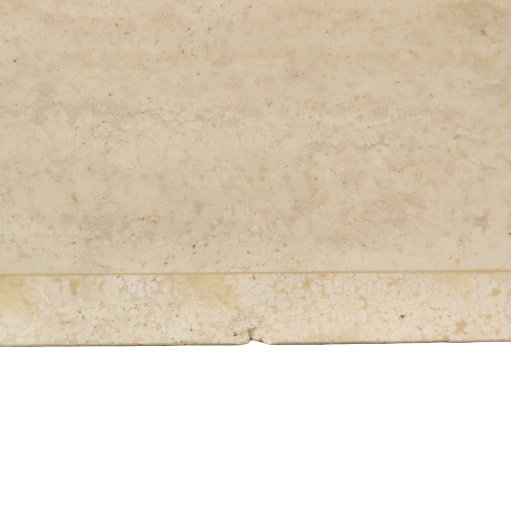 Vintage Travertine Natural Stone Magazine Rack – 1970s