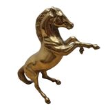 Vintage Brass Horse Rearing 70s