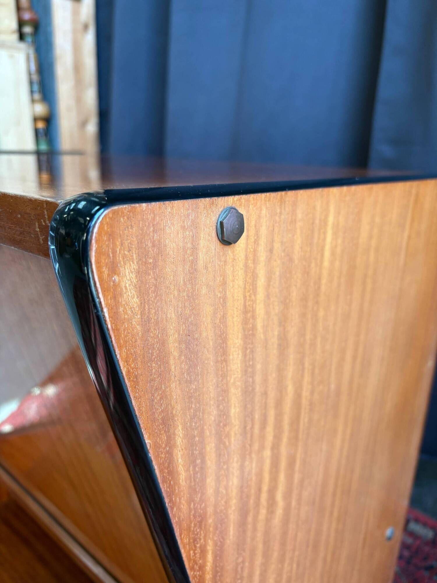 Vintage mini bar in wood and metal – 1950s/60s