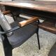 Solid oak desk, eighteenth century, France