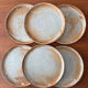 Lot de 6 assiettes en grès vintage - assiettes de présentation grès ém
