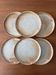 Lot de 6 assiettes en grès vintage - assiettes de présentation grès ém