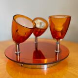 Ceiling lamp chandelier vintage orange