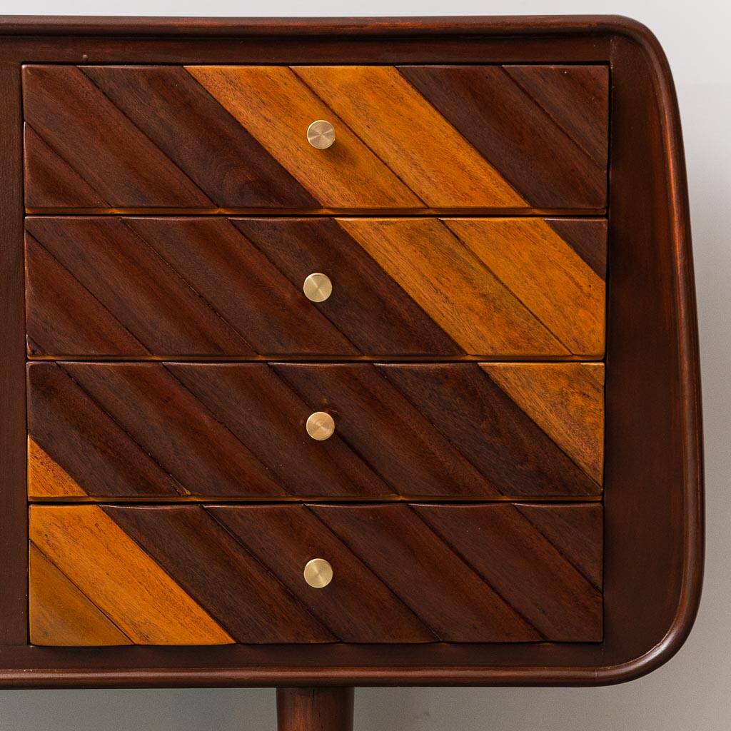 SIDEBOARD VINTAGE IN LEGNO CON DETTAGLI IN OTTONE ANNI ’60 MODERNARIATO