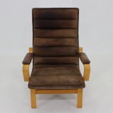 1970s Yngve Ekström "Contino" Leather Armachair,Sweden