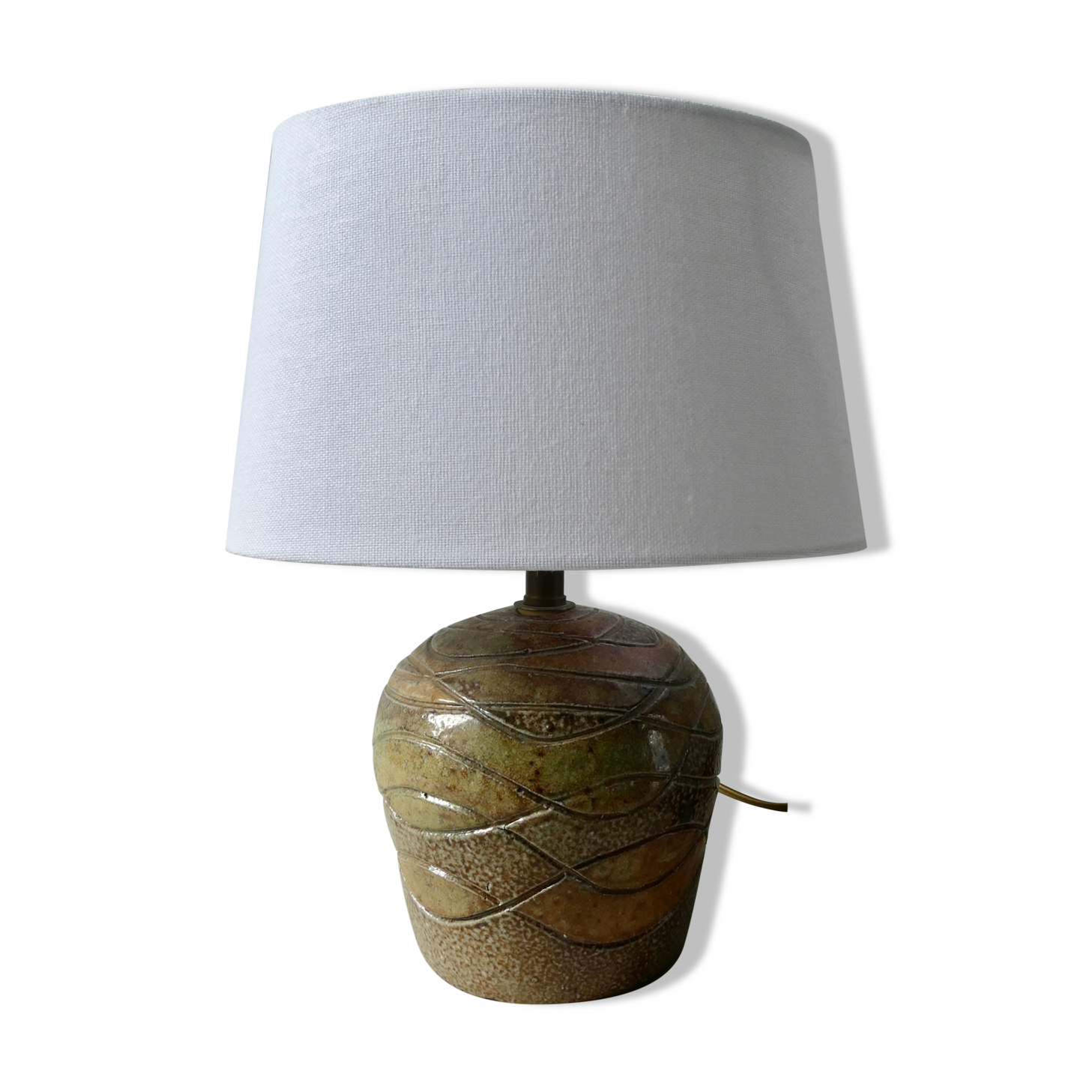 Sandstone lamp by Jean Claude Monange, 60s