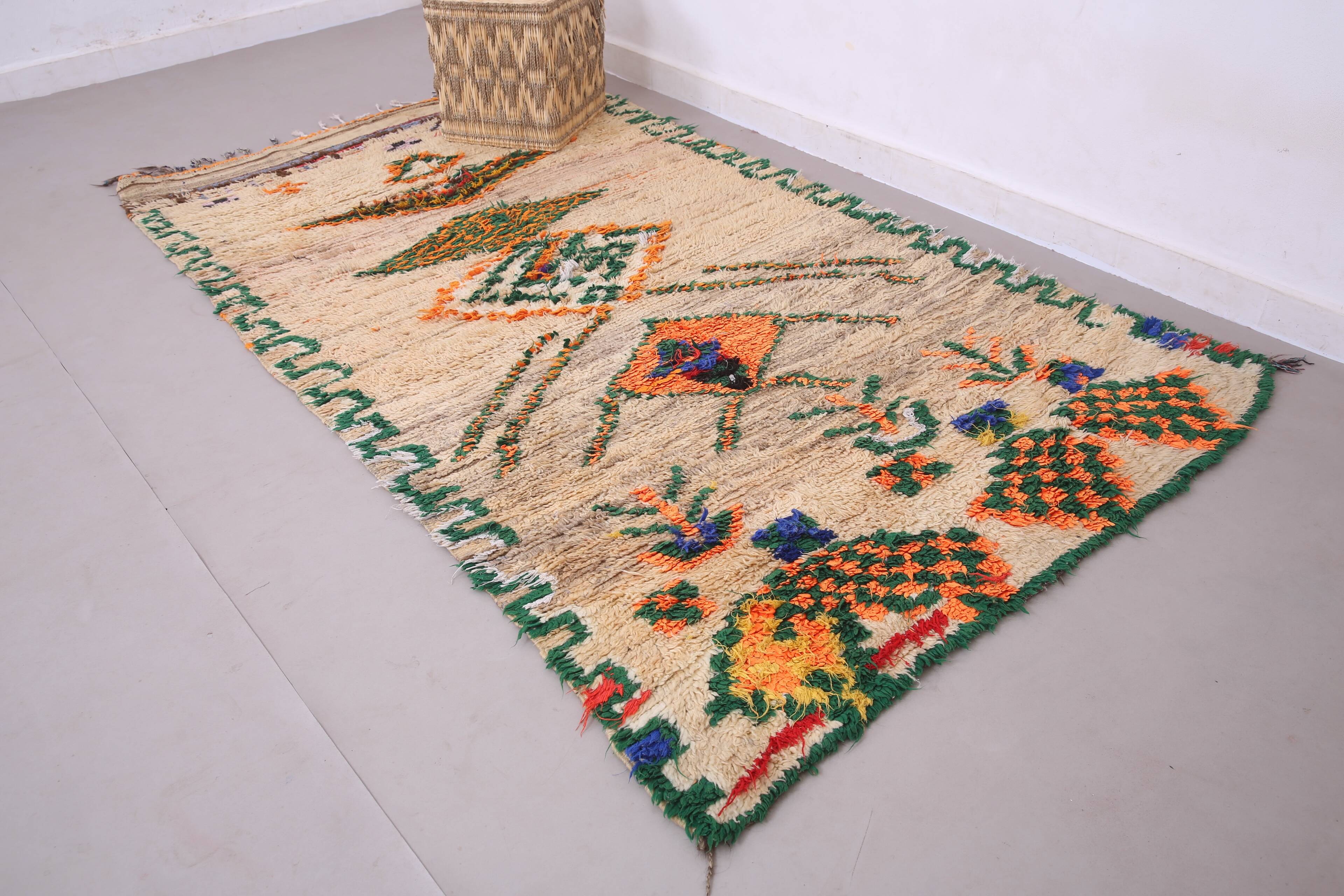 Vintage Moroccan Rug 148 x 260 cm - Tribal Moroccan rug - Berber Wool Rug
