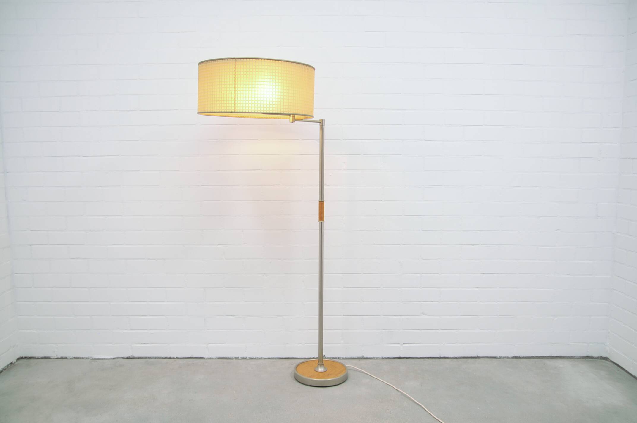 vintage floor lamp large round shade