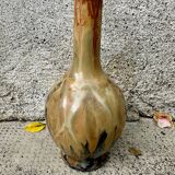 Small antique stoneware vase signed Jean Metenier