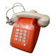 Vintage orange phone S63 Socotel keyboard