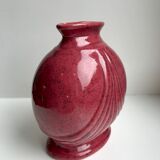 Mantelpiece (cache-pots, vase) plum color 1930s