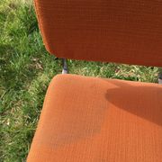 LOT of 8 chairs in orange fabric '70s very comfortable