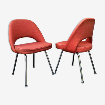 Paire de chaises "Conférence" années 50's par Eero Saarinen pour Knoll