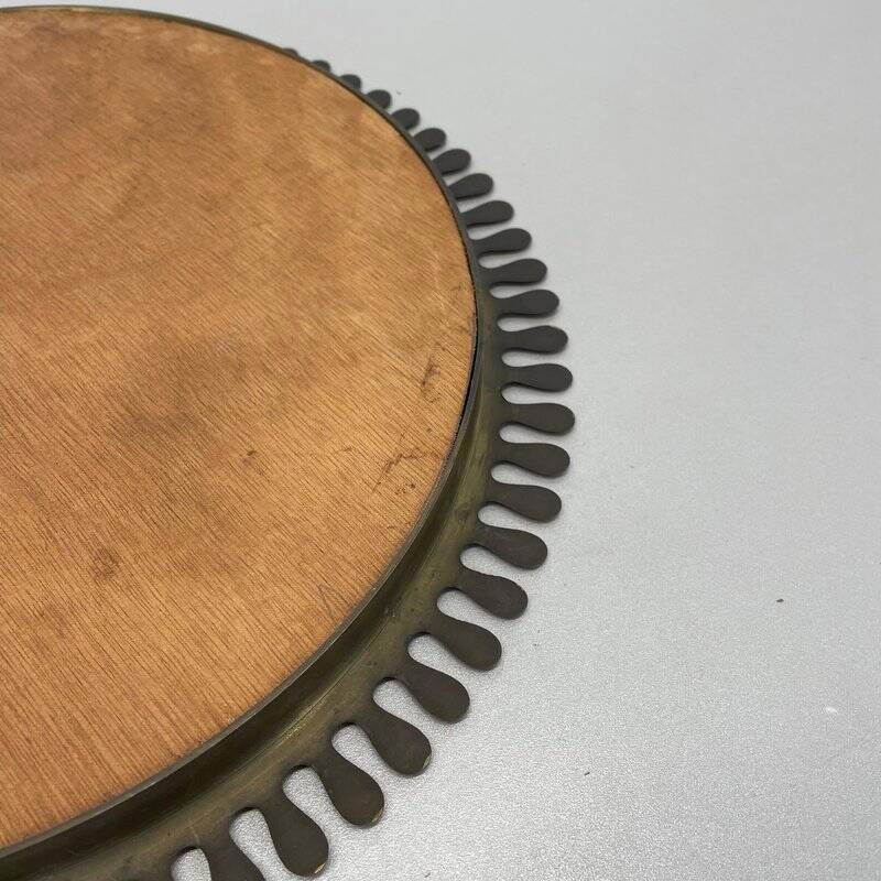 Miroir mural en laiton par Vereinigte Werkstätten, 1950