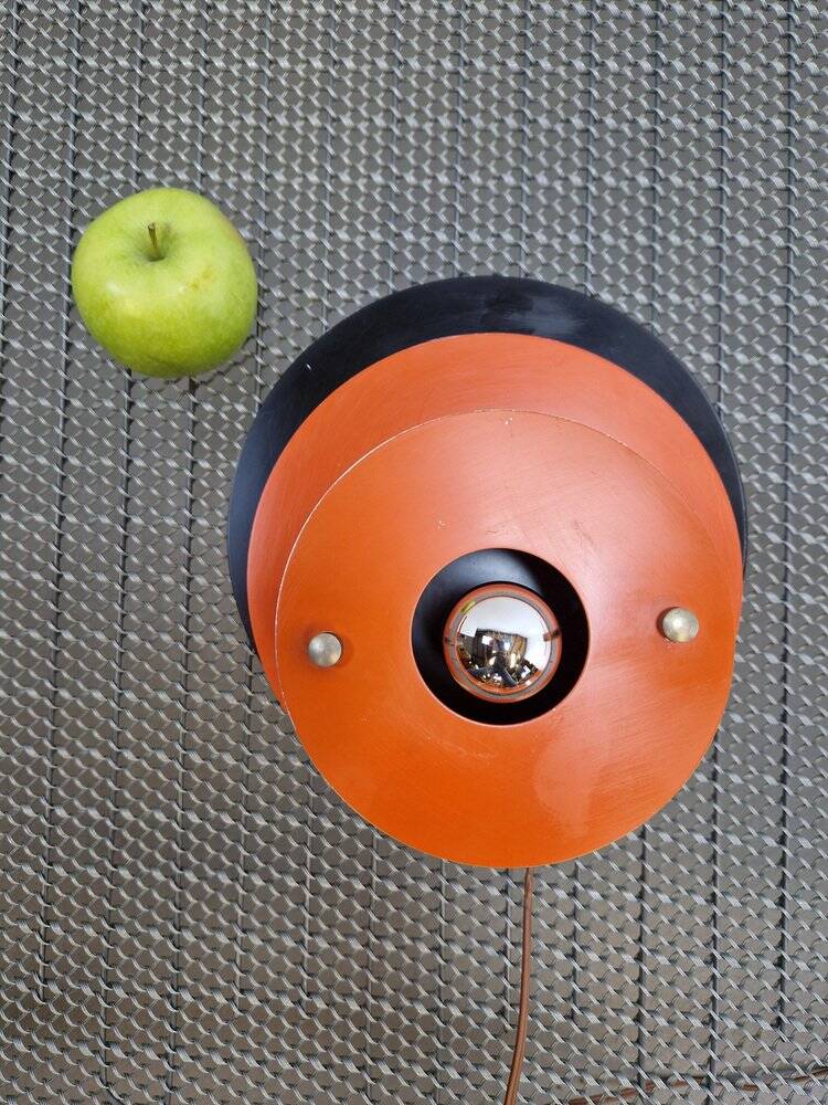 Mid-Century Metal Discus Wall Lamp attributed to Herda, 1960s