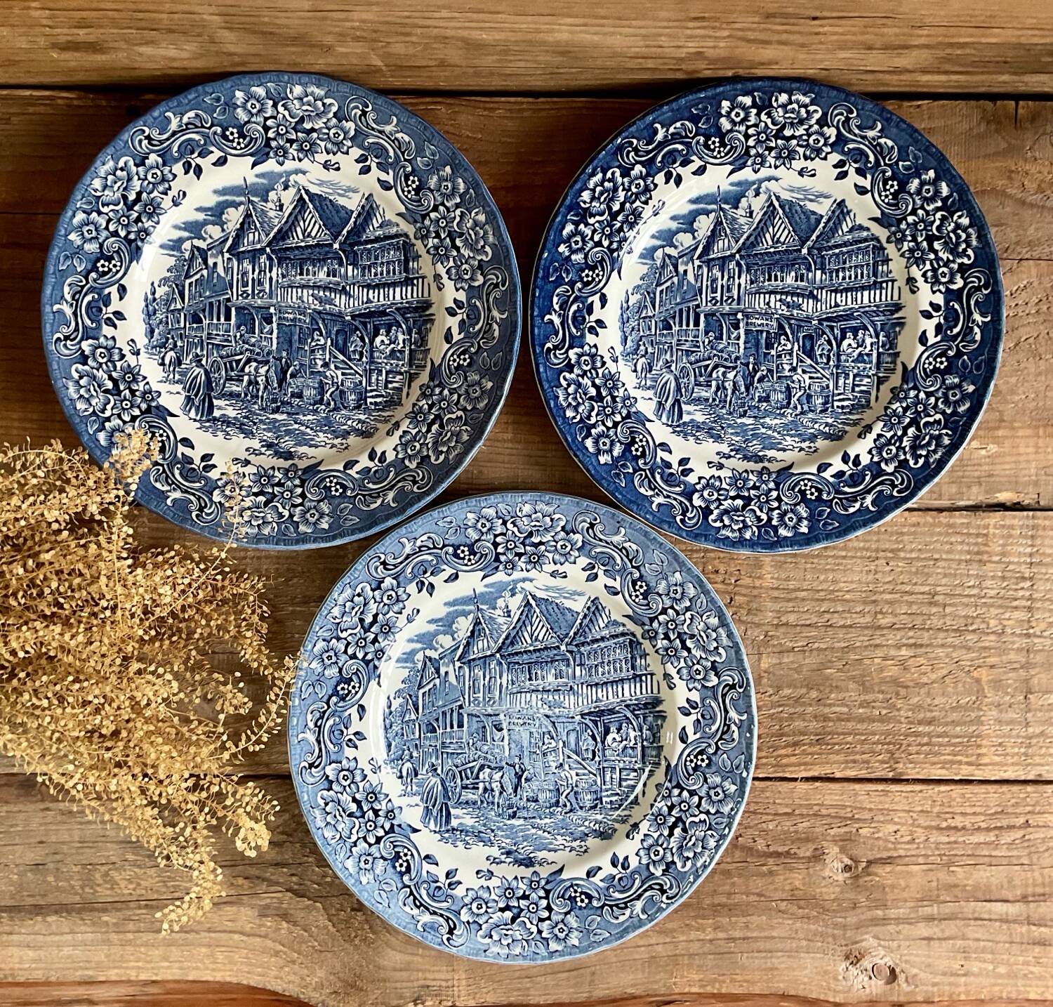 3 dinner plates “Royal Tudor Ware” England