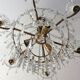 Old hot air balloon chandelier with crystal and bronze grapevines 9 fires