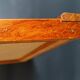 Two wooden and glass trays