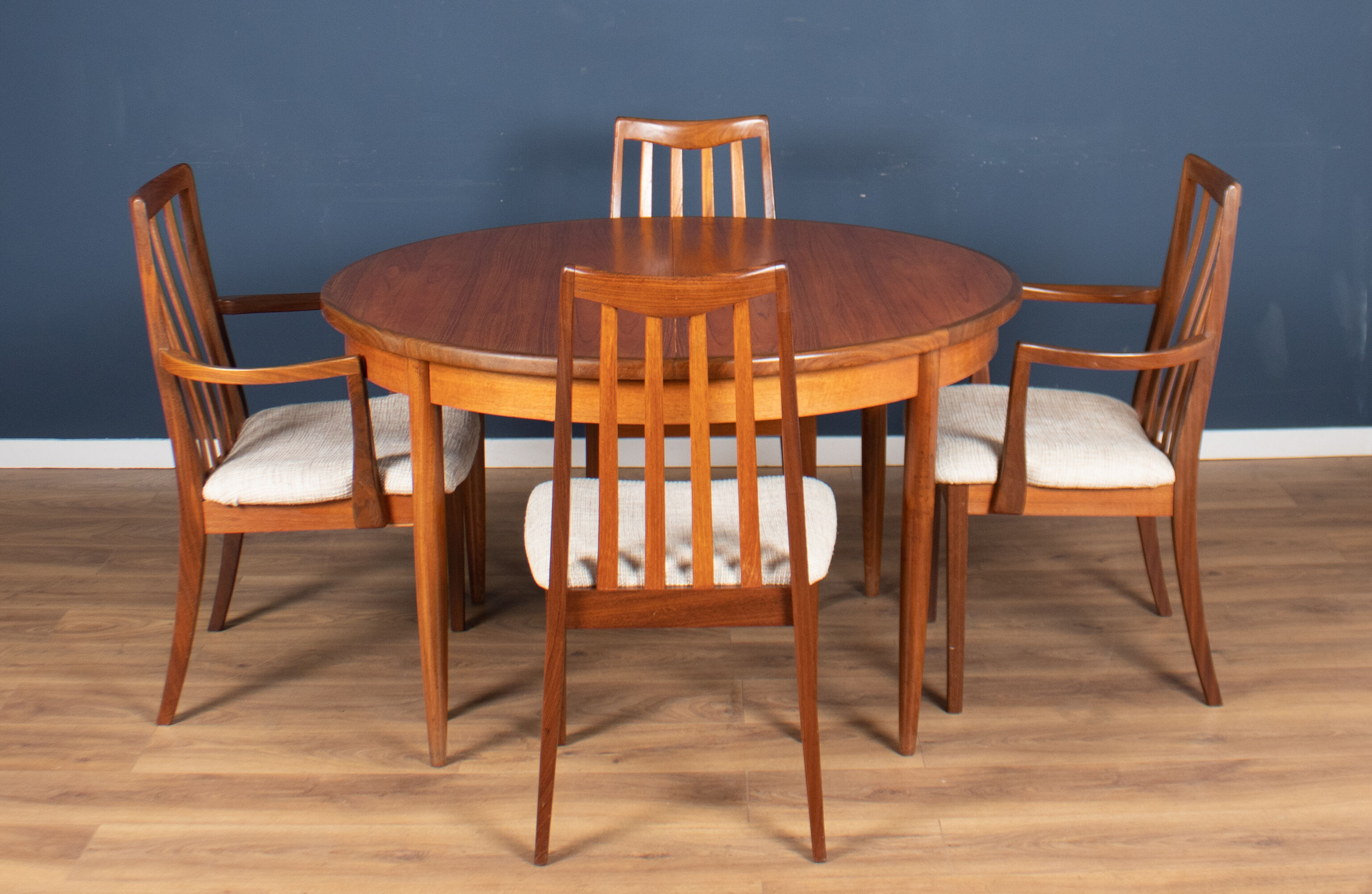Retro teak 1960s mid century dining table & 6 chairs by G plan Victor Wilkins