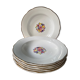 Set of 6 hollow plates Digoin Sarreguemines