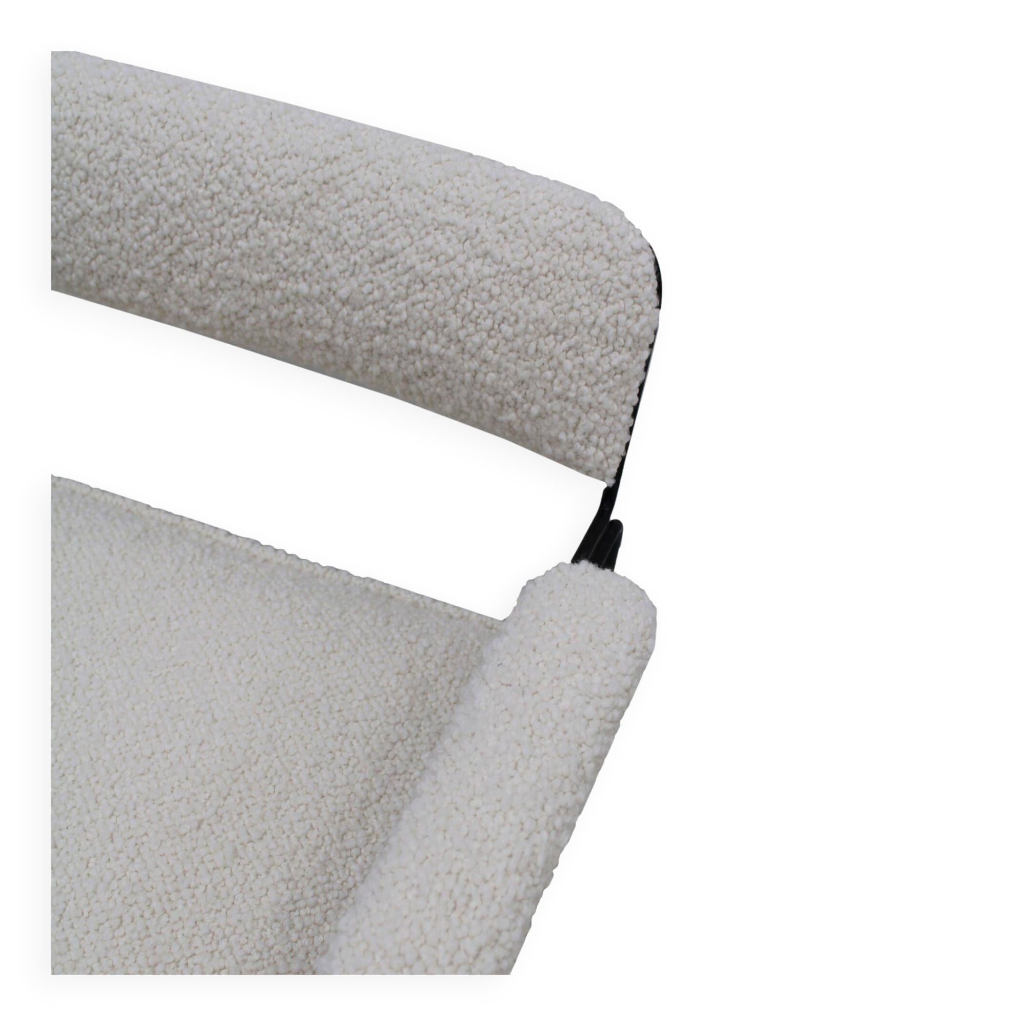 Mid Modern Ettore Sottsass Lodge Italian Black Metal and Wool Chairs, Set of Six