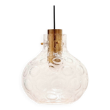 Mid-Century Bubble Glass & Brass Ceiling Light/Pendant by Helena Tynell for Limburg, Germany, 1960s