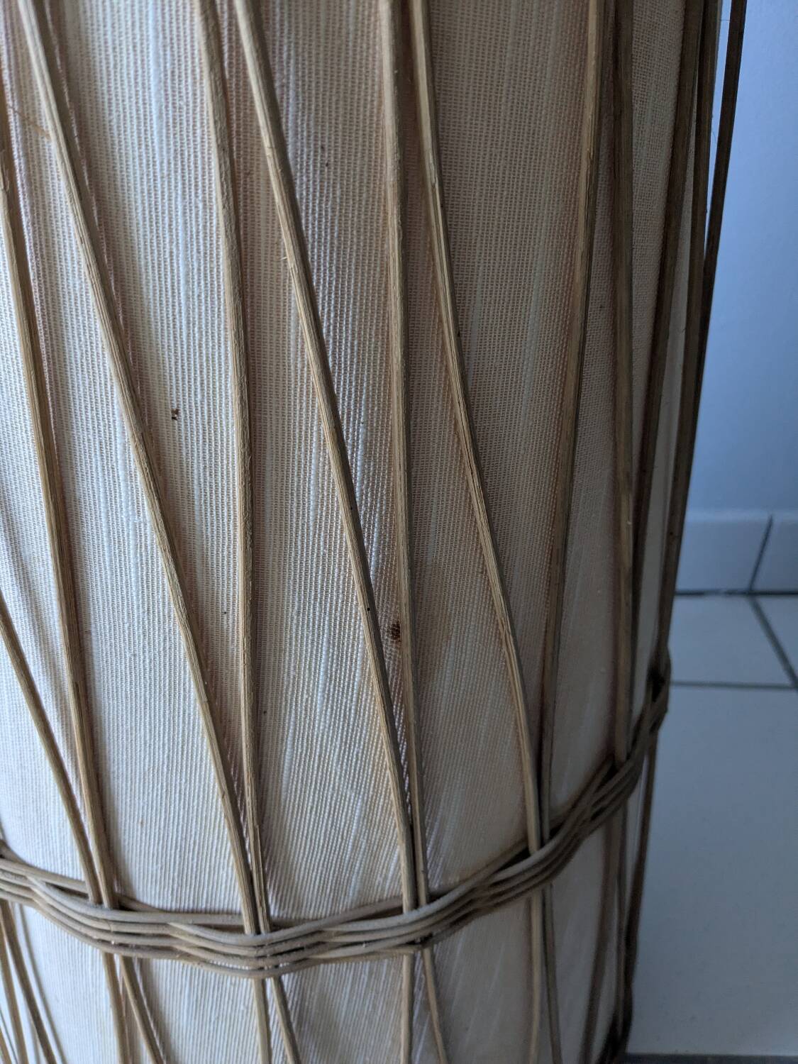 Vintage rattan lampshade