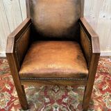Art Deco Leather Armchair