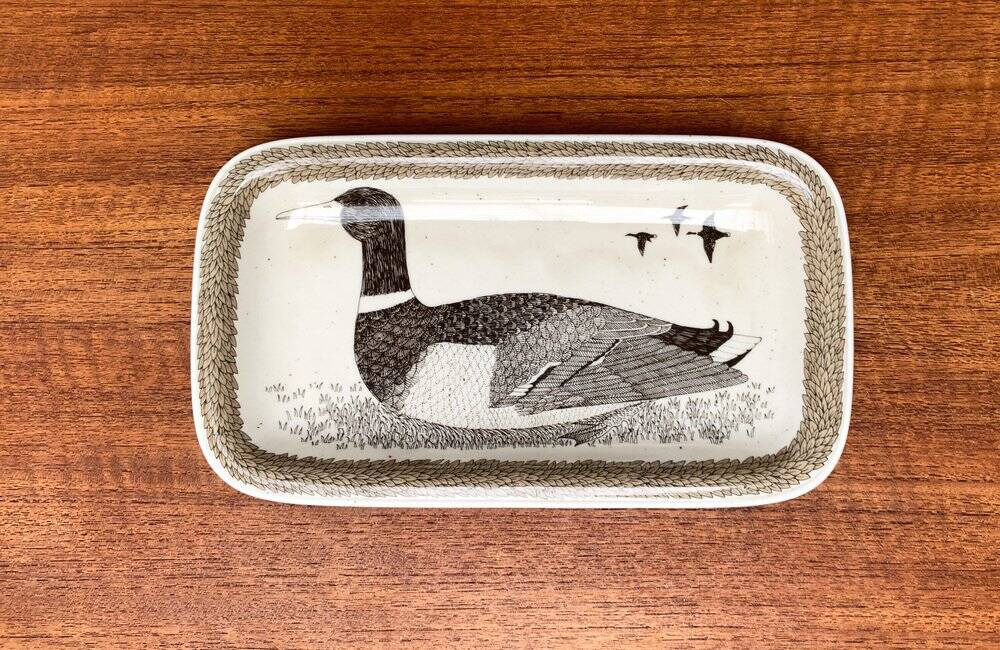 Vintage German ceramic bird plate by Thomas.