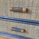 Pair of vintage rattan bedside tables