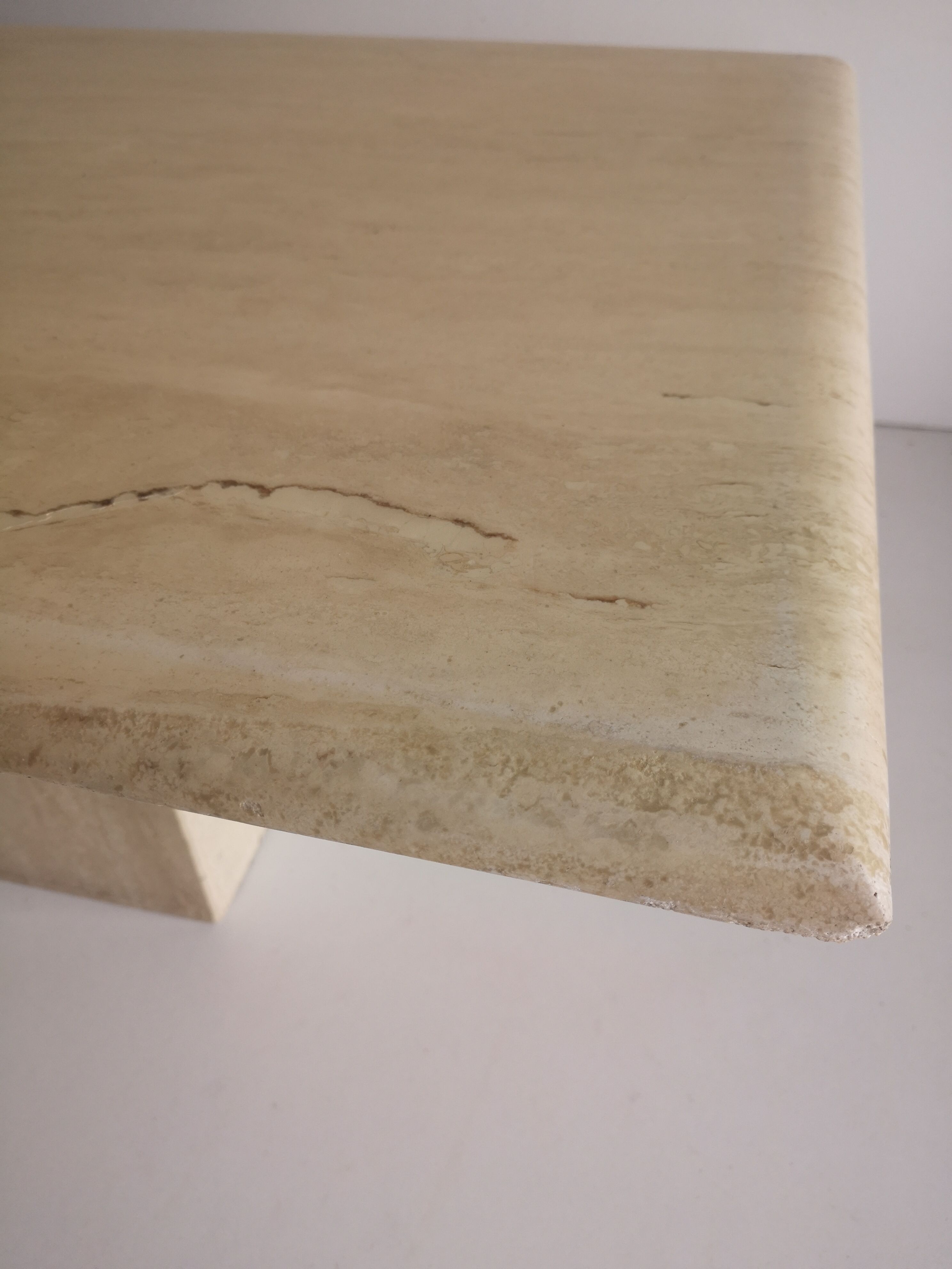 80s travertine coffee table