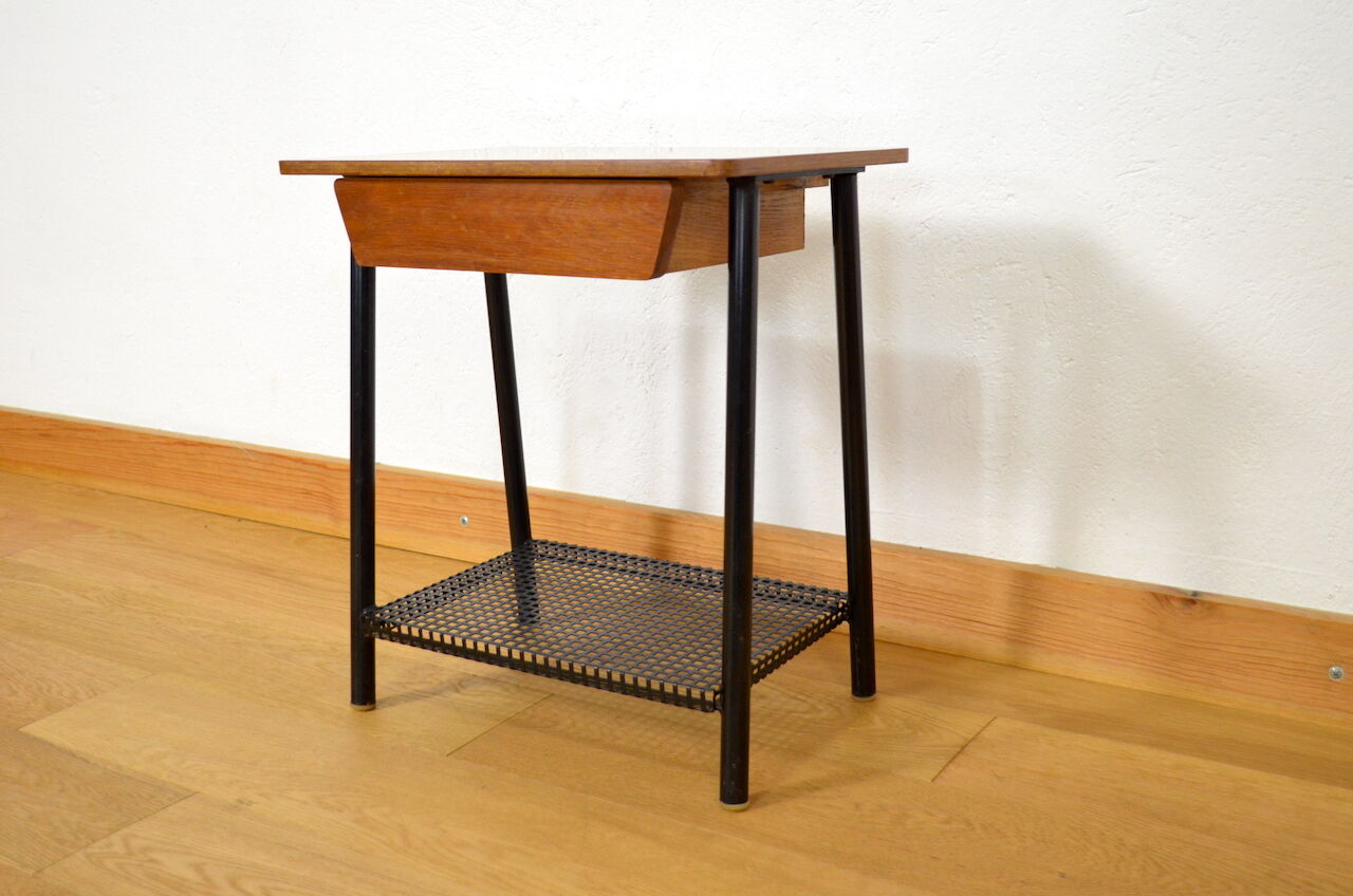 Table de chevet moderniste vintage 1950 / 1960