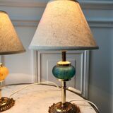Pair of vintage murano glass lamp