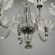 Art Deco Six-Arm Glass Chandelier, Czechoslovakia, 1930s