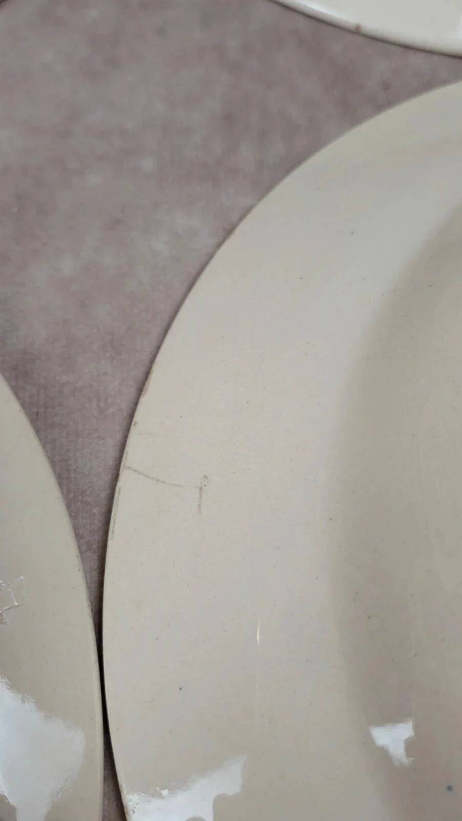 Set of 8 dessert plates Longchamp Terre de Fer model Cannes