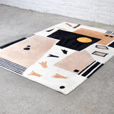 Vintage Handwoven Rug with Abstract Design, 1980s