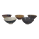 5 stoneware bowls on heels