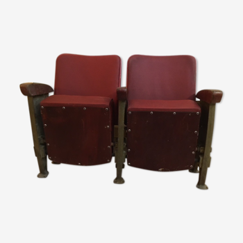 Paire de siège fauteuil de cinéma