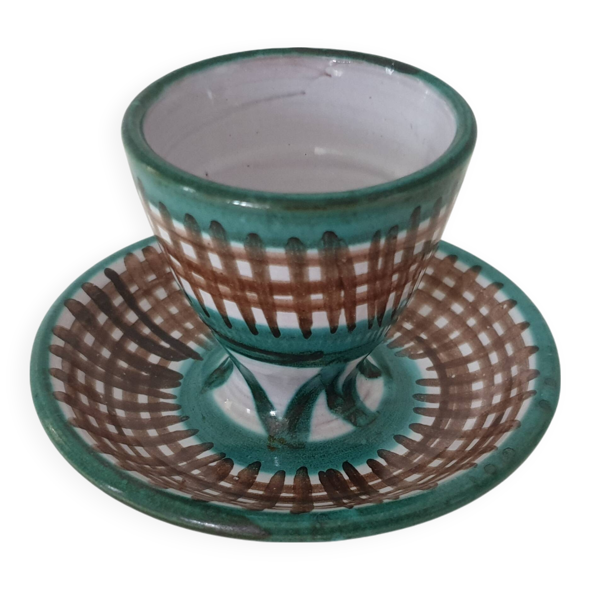Ceramic egg cup signed Robert Picault - Vallauris 1950s