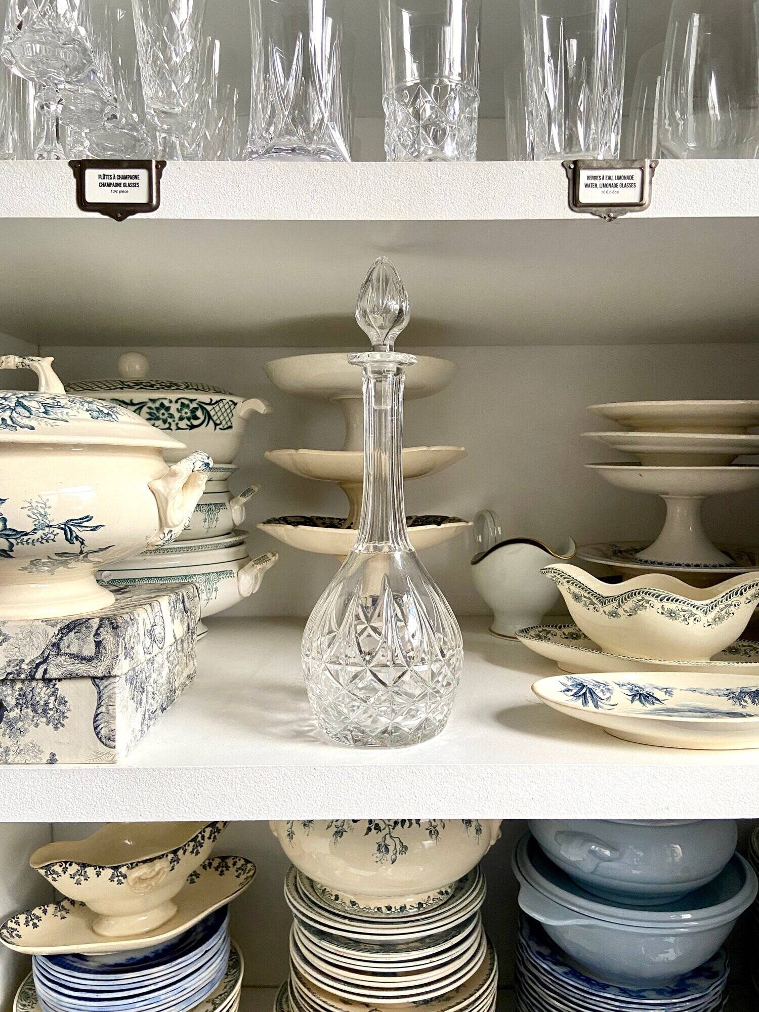 Saint Louis liqueur carafe in chiseled crystal