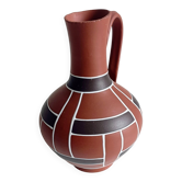 Mid-Century Modern Terracotta Pitcher by AKRU, West Germany, 1950s