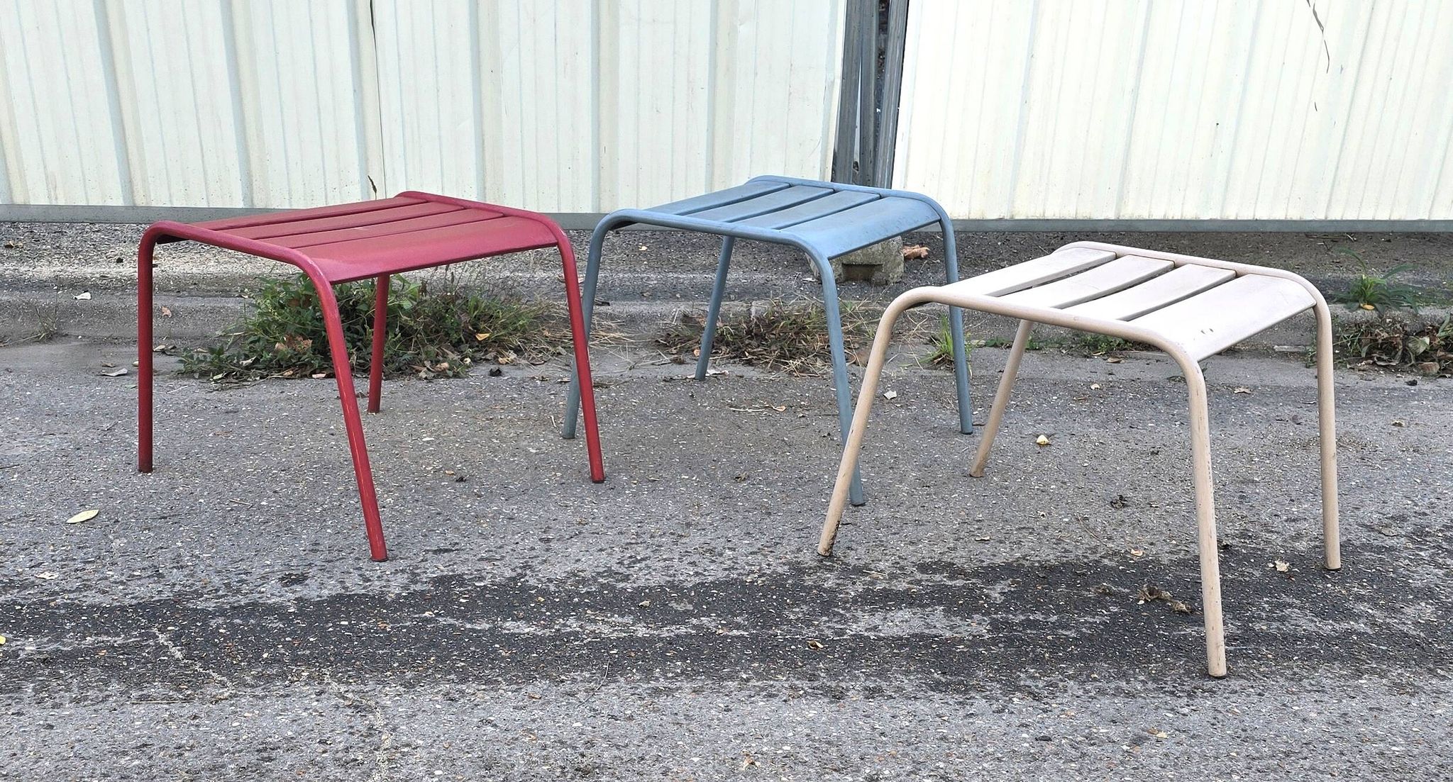 Set of 3 Fermob footrests
