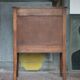 Wooden furniture with 3 drawers in Louis XVI style, chiffonnier table.