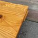 Vintage Scandinavian pine dining set, 1980s table and benches