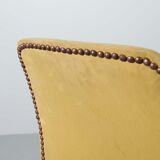 Elegant Italian Midcentury Yellow Side Chair