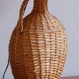 Braided Wicker table lamp