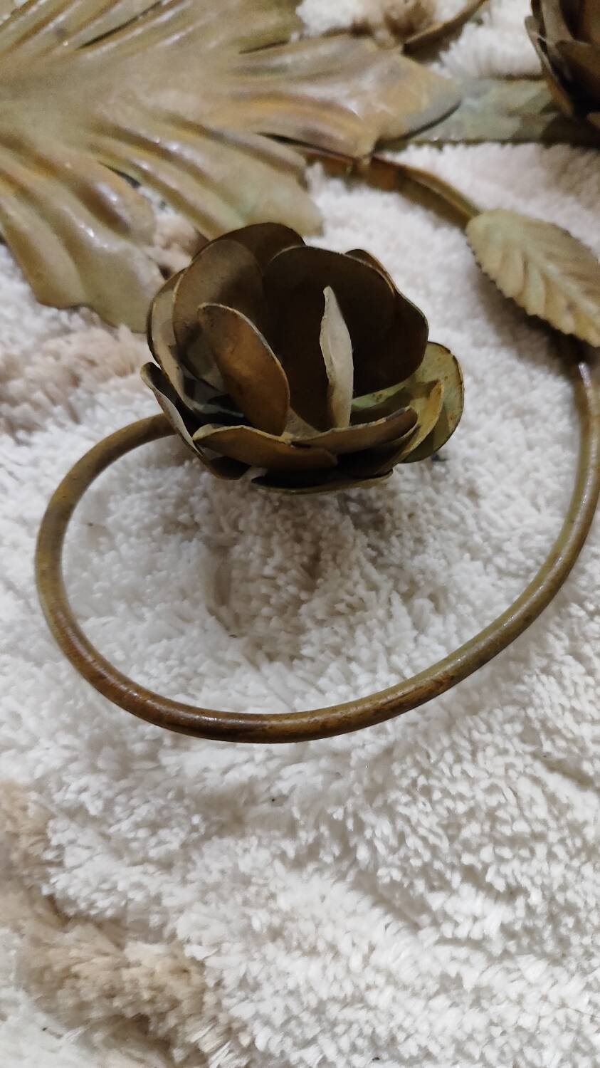 Pair of old Florentine wrought iron wall lights bellina illumina