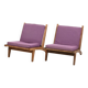 Pair of GE-375 Easychairs in Oak by Hans J. Wegner