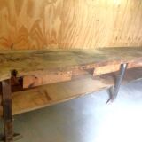 Solid wood workbench heavy goods vehicle garage